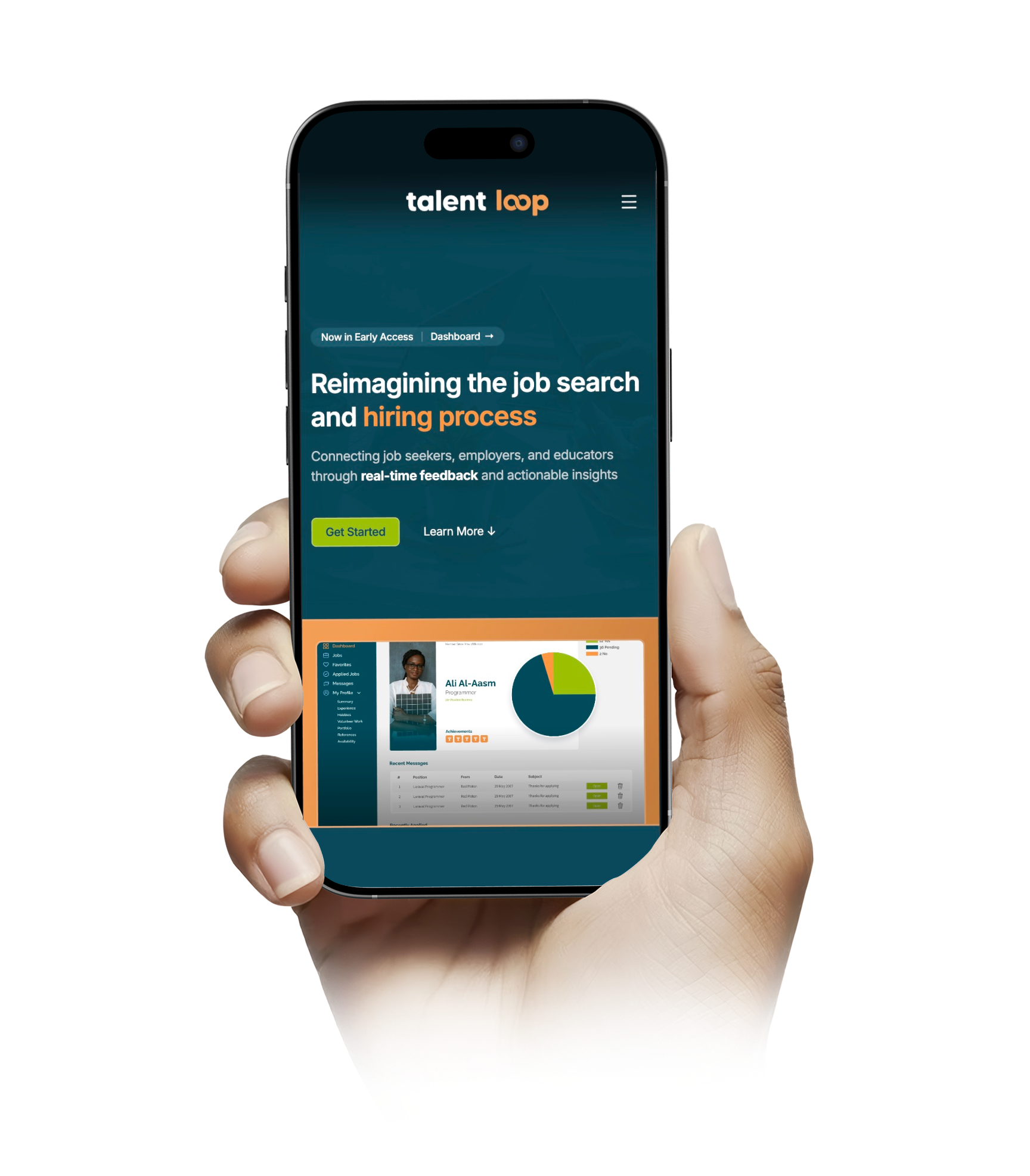 TalentLoop on mobile